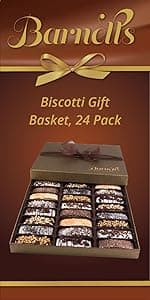 Barnetts Christmas Holiday Thanksgiving 12 Chocolate Biscotti Gift Box, Gourmet Cookie Gifts Basket for Him and Her Food Delivery, Fancy Cookies Spring Candy Treats Baskets Ideas for Dad, Husband, Father, Brother, Son, Father, Grandmother, Mother, Grandma