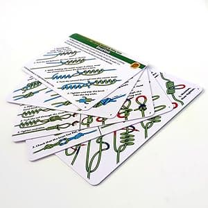 Fly Fishing Knot Cards - Waterproof Guide to 14 Essential Fly Fishing Knots - Includes Mini Carabiner