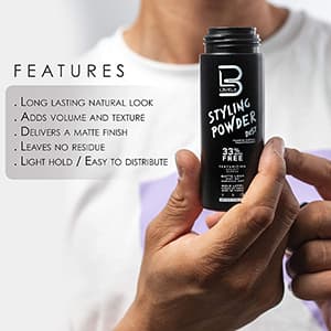 L3 Level 3 Styling Powder - Natural Look Mens Powder - Easy to Apply with No Oil or Greasy Residue