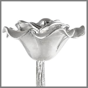 Tin Rose 10th Anniversary for Her Gift - Tin Gift 10 Year Wedding Anniversary for Wife Couples, Solid Pure Casted Everlasting Rose Tenth Decoration Aluminum for Him