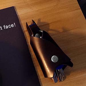 CAILLU KeyChain Leather Bat Shape for men gifts and women Car key fob case,Leather fashion pop keys ring cover holder