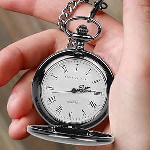 FJ FREDERICK JAMES Anniversary Gift's for Men - Engraved ‘to My Husband’ Pocket Watch | Anniversary Gift's for Him I Love You Gift for Husband for Birthday I Valentines