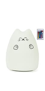 GoLine Cat Lamp, Cute Kitty Night Light, Gifts for Women Teen Girls Baby, Night Lights for Kids Bedroom, Cute Christmas Kitty Silicone Nightlights for Children Toddler.