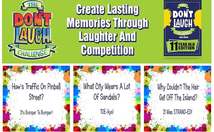 The Don't Laugh Challenge - 11 Year Old Edition: The LOL Interactive Joke Book Contest Game for Boys and Girls Age 11