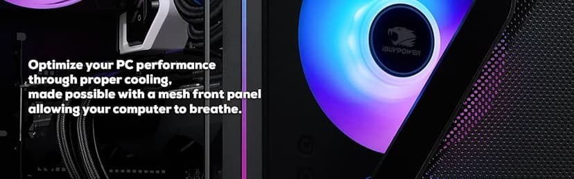 iBUYPOWER Slate MESH Gaming PC Desktop Computer Intel Core i7 14700F CPU, NVIDIA GeForce RTX 5070 12GB GPU, 32GB DDR5 RGB 5200MHz RAM, 1TB NVMe SSD, Windows 11 Home, Keyboard and Mouse - SMI7N5701