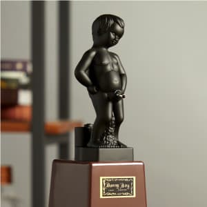 True Bonny Boy Liquor Dispenser, Novelty Drink Dispenser for Whiskey, Bourbon, Vodka, Gin, and Spirits, Fun Bar Cart Accessories for Home Bar, Man Cave, or Liquor Cabinet Decor, 16 oz, Set of 1