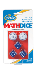 ThinkFun Math Dice Junior Game - Engaging Math Skills Builder | Perfect for Kids Aged 6+ | Aids in Mental Agility | Toy of The Year Nominee