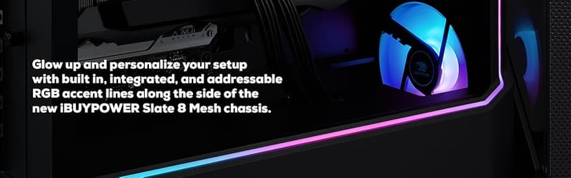 iBUYPOWER Slate MESH Gaming PC Desktop Computer Intel Core i7 14700F CPU, NVIDIA GeForce RTX 5070 12GB GPU, 32GB DDR5 RGB 5200MHz RAM, 1TB NVMe SSD, Windows 11 Home, Keyboard and Mouse - SMI7N5701