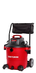 CRAFTSMAN CMXEVBE17595 16 Gallon 6.5 Peak HP Wet Dry Vac, Heavy-Duty Shop Vacuum Wet and Dry with Filter, Dust Bag, Hose and Attachments for Home Projects & Renovations