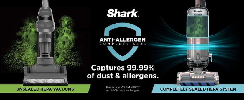 Shark AZ2002 Vertex Powered Lift-Away Upright Vacuum with DuoClean PowerFins, Self-Cleaning Brushroll, Large Dust Cup, Pet Crevice Tool, Dusting Brush & Power Brush, Silver/Rose Gold