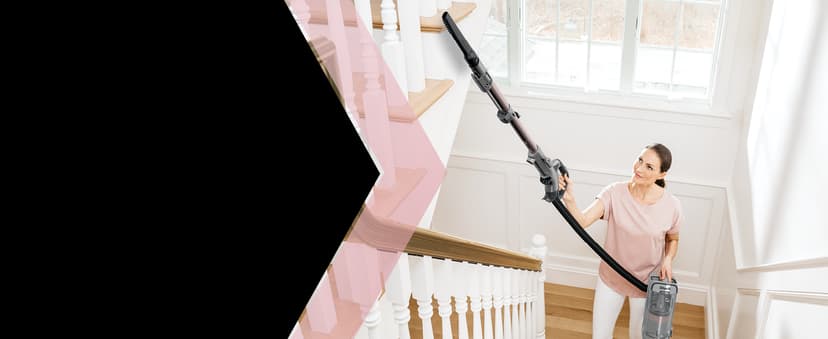 Shark AZ2002 Vertex Powered Lift-Away Upright Vacuum with DuoClean PowerFins, Self-Cleaning Brushroll, Large Dust Cup, Pet Crevice Tool, Dusting Brush & Power Brush, Silver/Rose Gold