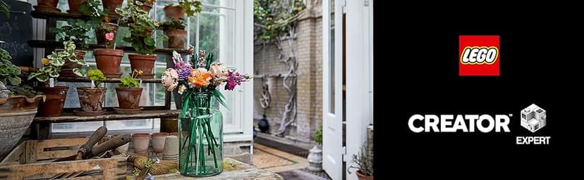 LEGO Icons Flower Bouquet Building Set - Artificial Flowers for Decoration for Home and Display, Ages 18+ - Small Fake Flowers for Table, Desk, Office - Gift for Birthdays - 10280