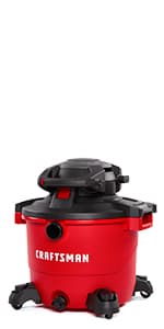 CRAFTSMAN CMXEVBE17595 16 Gallon 6.5 Peak HP Wet Dry Vac, Heavy-Duty Shop Vacuum Wet and Dry with Filter, Dust Bag, Hose and Attachments for Home Projects & Renovations