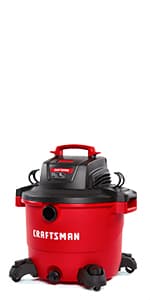 CRAFTSMAN CMXEVBE17595 16 Gallon 6.5 Peak HP Wet Dry Vac, Heavy-Duty Shop Vacuum Wet and Dry with Filter, Dust Bag, Hose and Attachments for Home Projects & Renovations
