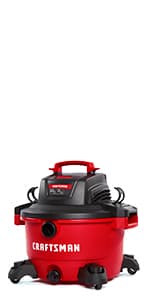 CRAFTSMAN CMXEVBE17595 16 Gallon 6.5 Peak HP Wet Dry Vac, Heavy-Duty Shop Vacuum Wet and Dry with Filter, Dust Bag, Hose and Attachments for Home Projects & Renovations