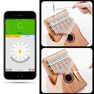 Kalimba Thumb Piano 17 Keys, Portable Mbira Finger Piano Gifts for Kids and Adults Beginners Wood