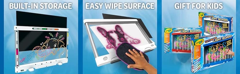 Crayola Ultimate Light Board - White, Kids Drawing Tablet, Holiday & Christmas Gifts, LED Drawing Board, Sketching Art Projector, Toys for Boys & Girls, 6+
