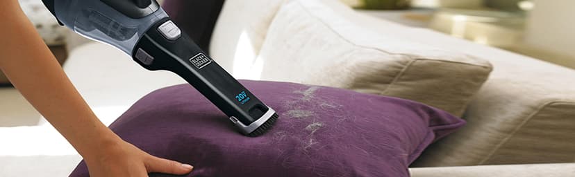 BLACK+DECKER dustbuster 20V Hand Vacuum Cordless Rechargeable, Car Vacuum Portable, Powerful Suction AdvancedClean Hand Vac with Extendible Crevice Tool, Flip-Up Brush and Charging Base (BDH2000L)