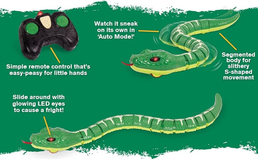Terra by Battat – Remote Control Emerald Tree Boa Snake Toy, Realistic Moving Electronic Animal for Kids with Easy Operation, Fun Reptile Adventure, Includes Transmitter, Ages 6+ Years