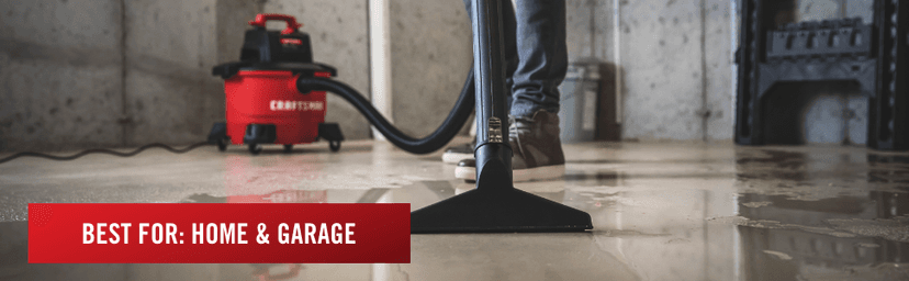 CRAFTSMAN CMXEVBE17584 6 Gallon 3.5 Peak HP Wet Dry Vac, Portable Shop Vacuum Wet and Dry with Filter, Dust Bag, Hose and Attachments for Home, Garage and Automotive Cleaning