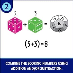 ThinkFun Math Dice Junior Game - Engaging Math Skills Builder | Perfect for Kids Aged 6+ | Aids in Mental Agility | Toy of The Year Nominee