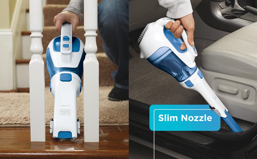 BLACK+DECKER dustbuster Handheld Vacuum, Cordless Car Vacuum Portable 12V, with Rotating and Extendable Nozzle (HHVI320JR02)