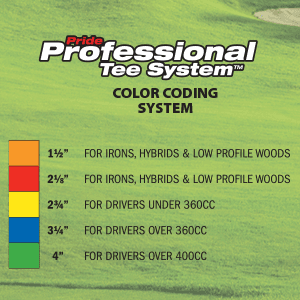 Pride PTS Wood Golf Tees - 135 Count, 3-1/4 Inch - 1 Brand on Tour - Best for Drivers & Woods - Improve Distance and Accuracy
