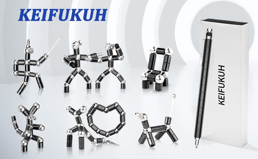 Fun Men Gifts Fidget Gel Pens - Unique Birthday Gift for Mens, Novelty Christmas Stocking Stuffers Easter Anniversary Valentines Day White Elephant Present Ideas Gadget, Cool Secret Santa Gift for Him