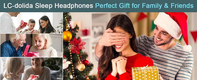 LC-dolida Sleep Headphones, 3D Sleep Mask Bluetooth Wireless Music Eye Mask, Sleeping Headphones for Side Sleepers Sleep Mask with Bluetooth Headphones Ultra-Thin Stereo Speakers Perfect for Sleeping