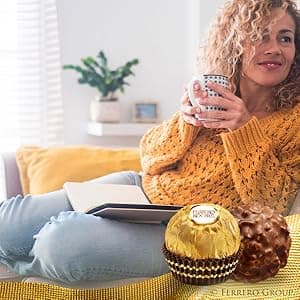 Ferrero Collection Grand Assortment, Hazelnut, Dark, Coconut, Almond, Cappuccino, Holiday Gift Box, 24 Count, 8.7 oz