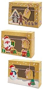 PARSUP Multifunctional Non-Woven Christmas Bags for Gifts Wrapping Shopping - Treat Bags with Handles, Xmas Party Supplies