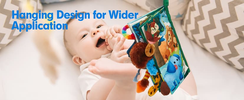 hahaland Baby Books 0-6 Months,Infant Tummy Time Toy Sensory Toys 6 to 12 Months Touch Feel Book Travel Toy Gifts for Boy Girl 0-3 Month Baby Shower Christmas Birthday Gifts Stocking Stuffers (Single)