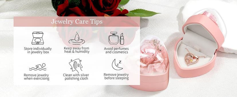 Easycosy Custom Name Necklace with Simulated Birthstones Customized Promise Necklace Heart Pendant with Engraved Names - Anniversary Birthday Jewelry Gifts for Women Wife Mom Grandma Mothers Day