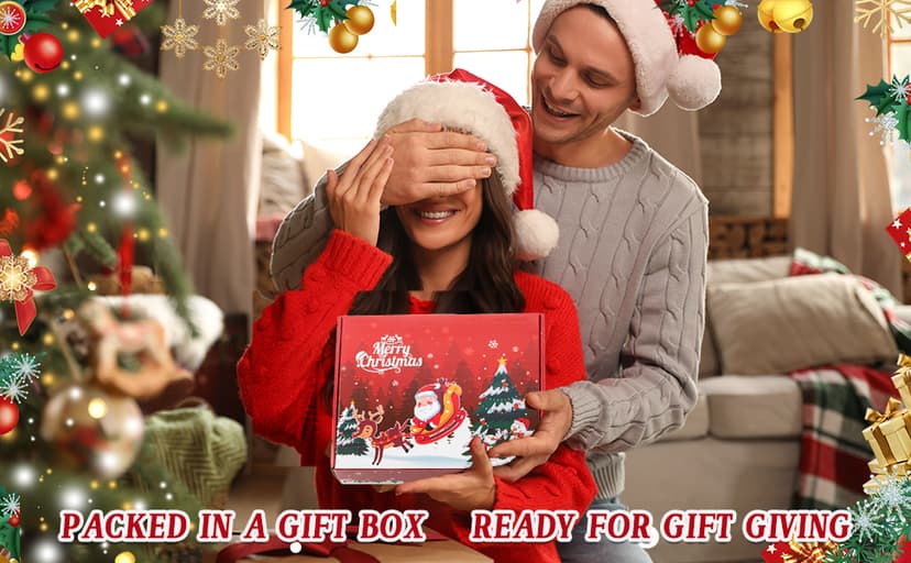 MarJunSep 15 Pairs Women's Christmas Socks Gifts for Women Adults Family Coworkers Cotton Holiday Socks Stocking Stuffers