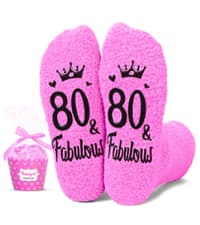 HAPPYPOP Birthday Gift Ideas for Women - Socks for 75 80 85 90 95 Year Olds, Elderly Gifts