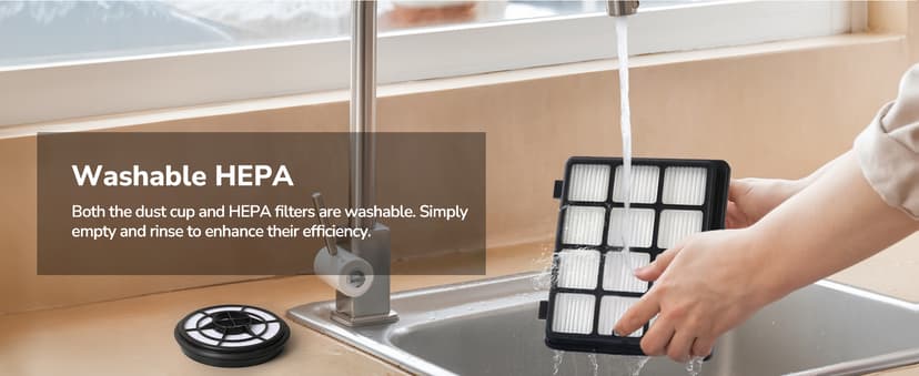 Aspiron 1700W Canister Vacuum Cleaner, 45Kpa Bagless Vacuum Cleaner, Multi-Cyclonic Filtration, 2 Anti-Allergen HEPA Filters, 3.5QT Dust Cup, 4 Tools, Corded Vacuum for Hard Floor, Pet Hair, Violet