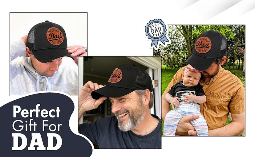 Dad Est 2025 Hat – First Time Dad Gifts Ideas - Meaningful Gifts for New dad on Christmas or His Birthday - Comfortable Baseball Cap Men Love with Premium Leather Patch Design