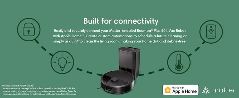 iRobot Roomba Plus 504 Vac Robot Vacuum with AutoEmpty Dock - Superior Power-Lifting Suction, Anti-Tangle Dual Rubber Brushes, Perfect for Pet Hair, Self-Empties for 75 Days, Avoids Obstacles, LiDAR