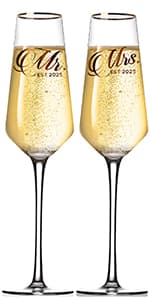 Christmas Gifts for Couples 2025,Wedding Gift, Wifey and Hubby Glasses Set,Bridal Shower Gifts for Bride and Groom, Newly-Married Anniversary for Him and Her,Mr and Mrs Gift,His and Hers Glass