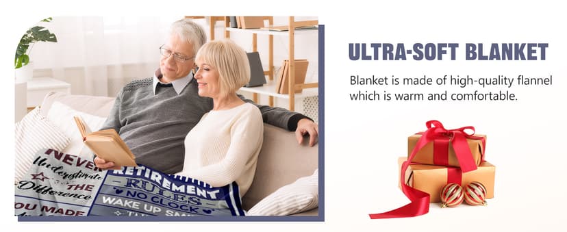 Retirement Gifts for Men - Best Gifts for Retirement Men 2025 - Funny Retired - Coworker Leaving Farewell Going Away Gifts for Coworkers Friends - Happy Retirement Decorations - Throw Blanket 50"x60"