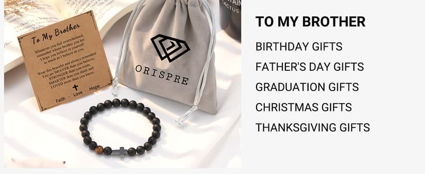 To Mens Gifts Cross Bracelet for Son, Grandson, Dad, Husband, Godfather, Men - Birthday Graduation Retirement Christmas Christian Gift for Teens Men