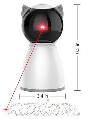 YVE LIFE Laser Cat Toys for Indoor Cats,The 4th Generation Real Random Trajectory Motion Activated Rechargeable Automatic Cat Laser Toy,Interactive Cat Toys for Bored Indoor Adult Cats/Kittens(White)