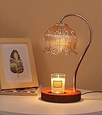 GEEZO Fragrance Candle Warmer Lamp,Electric Candle Warmer with Timer & Dimmer,Mom Christmas Birthday Gifts for Women, House Warming Gifts New Home Bedroom Decor