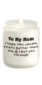Lavender Scented Mom's Funny Christmas Candle