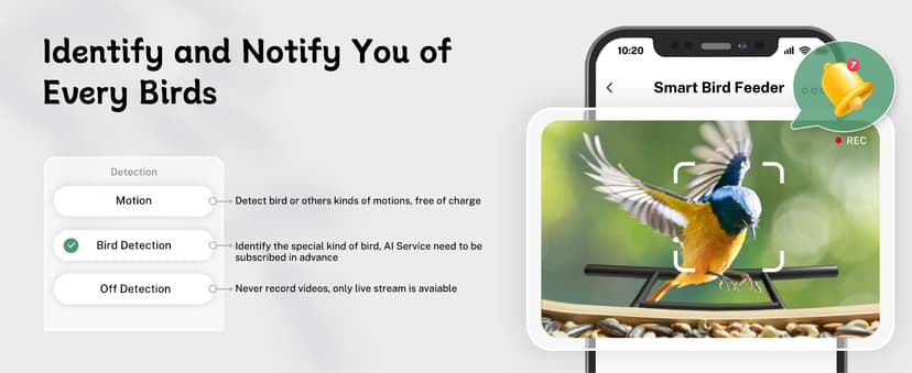 TT Nature Bird Feeder with Camera, Upgraded 1.5L Smart Birdhouse Al Identify for 10000 Plus Species, Auto Capture & Real-time Notifications, Ideal Gift for Bird Lovers (Iron Roof)