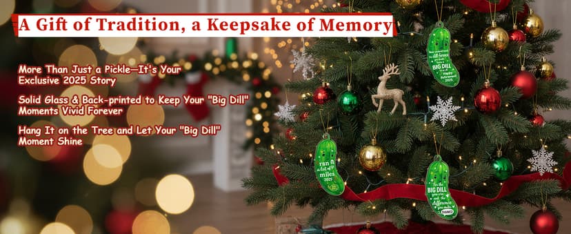 MAMAGIFTREE Christmas Ornament 2025 - Funny Retirement Gifts for Women, Men, Coworker, Boss - Big Dill Keepsake, Happy Retirement Decorations