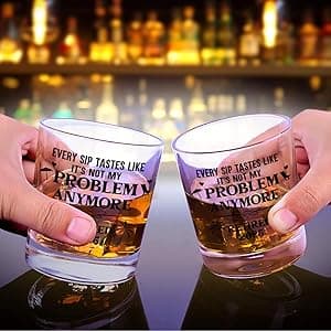 NewEleven First Christmas Retirement Gifts For Men 2025 - Coworker Leaving, Goodbye Gift, Farewell Gifts For Coworkers, Friends, Dad, Grandpa - Retirement Gift From Friend, Colleague - Whiskey Glass