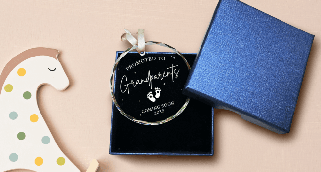 50th Anniversary Marriage Gifts for Couple - 50th Anniversary Wedding Gifts - 50 Wedding Ornaments for Couple, Her Him, Wife Husband, Parents - Glass Ornament