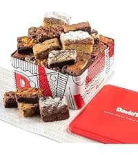 David's Cookies 5lb Assorted Cookies & Brownies Tin Gift Basket – Fresh-Baked Delicious Gourmet Treats for Sharing | Ideal Party Pack Gift Basket for Family, Friends, Holidays, & Special Occasions