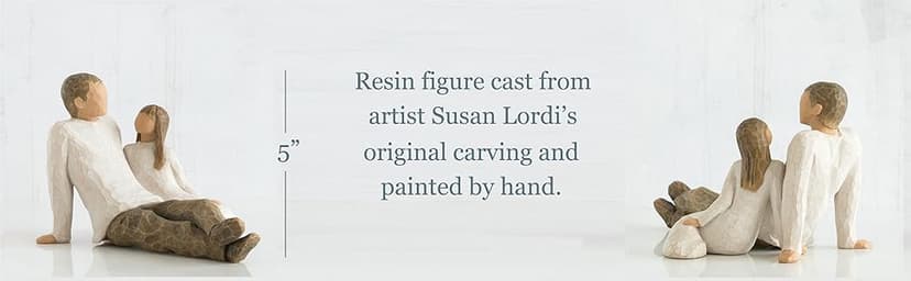 Willow Tree Father and Daughter, Celebrating Loving Bond Between Fathers and Daughters, Grandfathers and Granddaughters, Works Well in Family Groupings, Sculpted Hand-Painted Figure